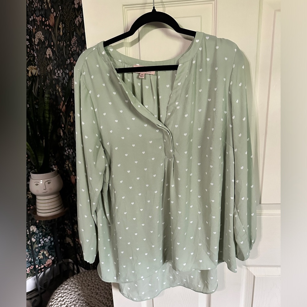Philosophy green blouse size 1X